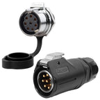 CNLINKO M28 8Pin Circular Aviation Connector Waterproof 15A 300V Solder Type Quick Snap Lock for Industrial Control Systems