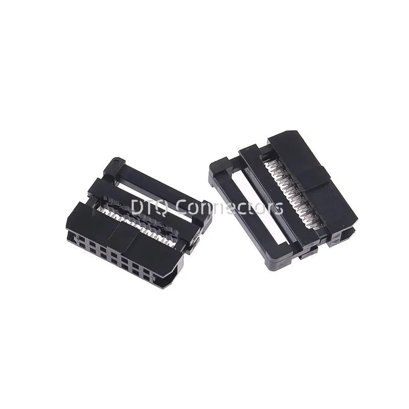 10Pcs 2.0 2mm Pitch FC 2X3/4/5/6/7/8/10/12/13/15/17/20/25 Pin IDC Female Header Socket Connector For 1.0mm Flat Cable