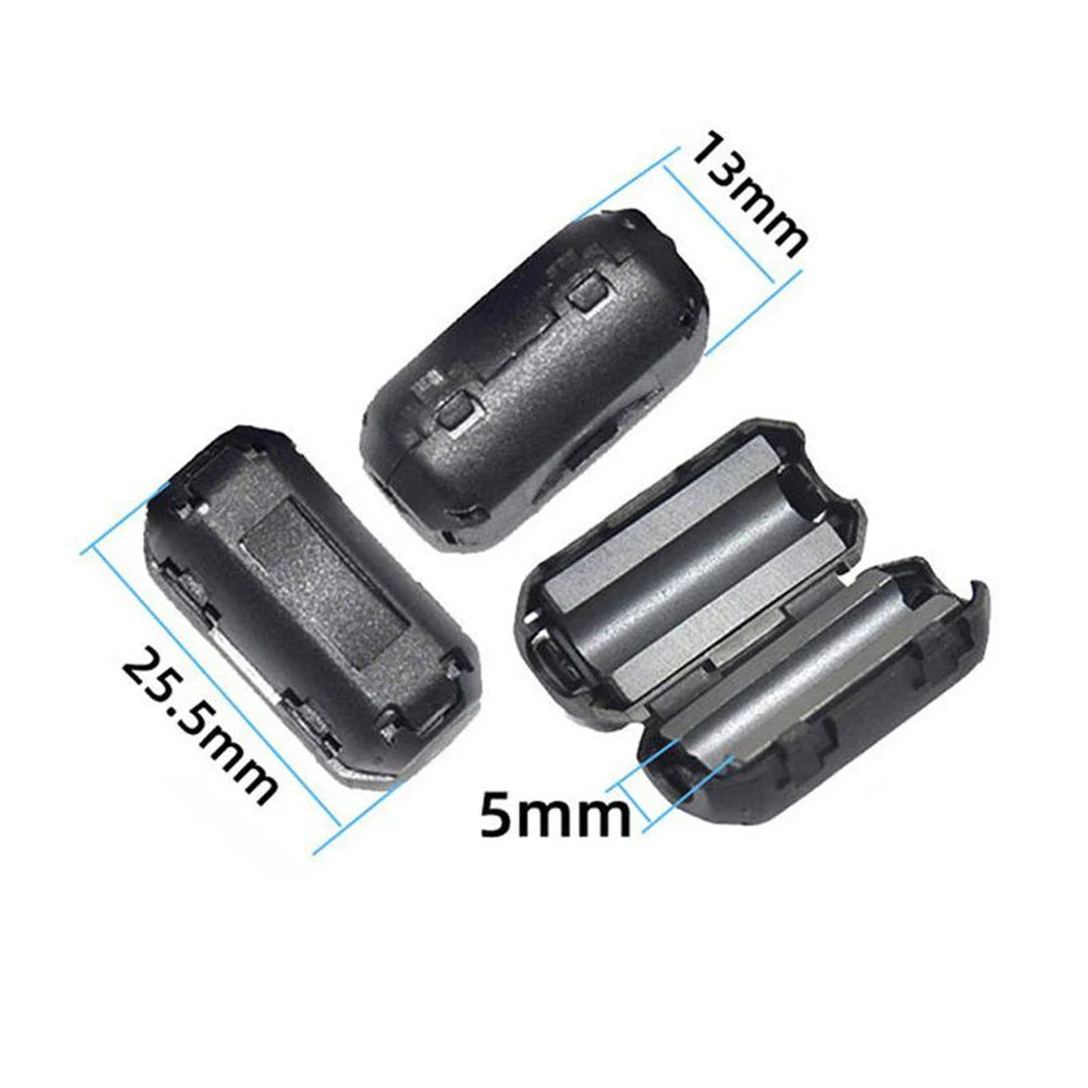 2/5pcs TDK Clip-On Ferrite Ring Core Noise Suppressor For EMI RFI Clip Anti-jamming Cable Active Components Filters 12 X 25mm