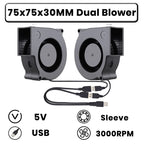 GDSTIME Dual 40mm 50mm 60mm 80mm 92mm 120mm 140mm DC 5V Powered USB Fans with 2 in 1 USB Cable for AV Receiver DVR Cooling