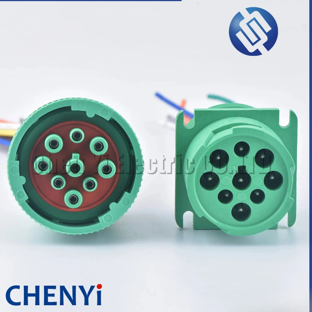 Green 9 Pin auto waterproof connector Diagnosctic Tool circular Wire Harness plug pigtail HD16-9-1939S-P080 HD10-9-1939P-P080
