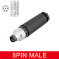 M8 Sensor Connector Screw Connection Metal A Code 3pin/4pin Non-welding 5pin 6pin 8pin Weld IP68 Straight Waterproof Connectors
