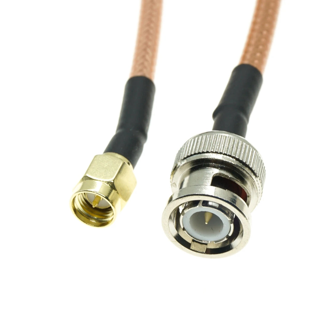 RG400 Cable SMA Male to BNC Male Plug Crimp Connector Lot RF Coax Pigtail Coaxial Jumper 50ohm Double Shield