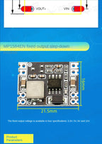 1PCS DC-DC 3A 5A Adjustable Step-down Power Module Board Voltage Stabilizing Aircraft Model MP1584EN 24V 12V 9V To 5V