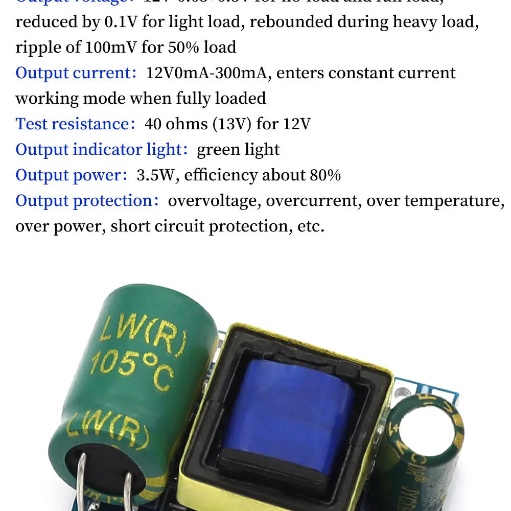 AC-DC 5V 700mA 12V 300mA 3.5W Isolated Switch Power Supply Module Buck Converter Step Down Module 220V turn 5V/12V