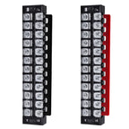 1pcs 15A 600V Dual Row Strip Screw Terminal Block With 2pcs Terminal Strip Short Piece TB Connector 3 4 5 6 8 10 12 Position