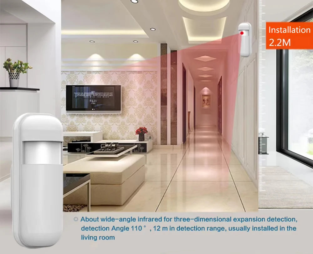 ALARMEST 433MHz Wireless PIR Infrared Motion Sensor for GSM WiFi Home Alarm System PIR Motion Sensor Detector