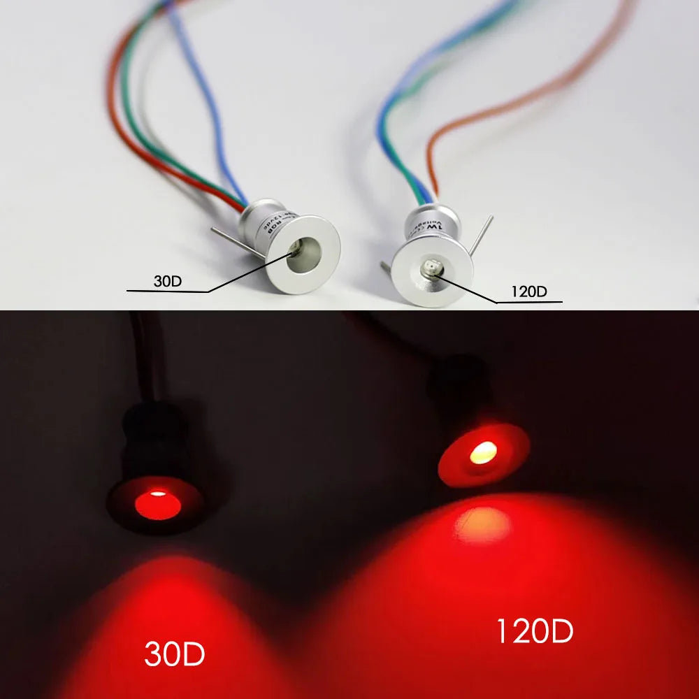 DC12V LED Mini Spotlight Recessed Ceiling Star Down Light KTV Bar Party Stage Colorful Light RGB Gypsum Board Small Spot Lights