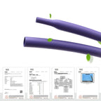1/3/5M Purple 2:1 Heat Shrink Tube Dia. 1.5mm ~ 50mm Thermoretractile Wire Repair DIY Shrinkable Case Cover Cable Shrink Wrap