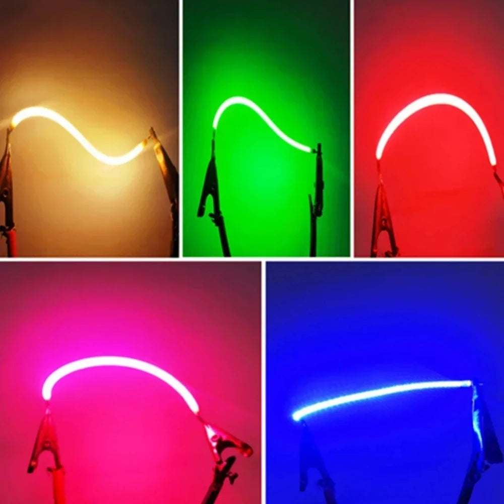 DC 3V COB LED Diode Yellow/Red/Blue/Green/White 60MM 125MM 145MM 185MM 300MM 450MM Edison Bulb Lamp Parts Flexible LED Filament