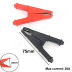 red+black 20/50A PVC Alligator Crocodile Clip Clamp Socket Plug Handle Test Cable Probe 4mm Banana Plug Electric Battery