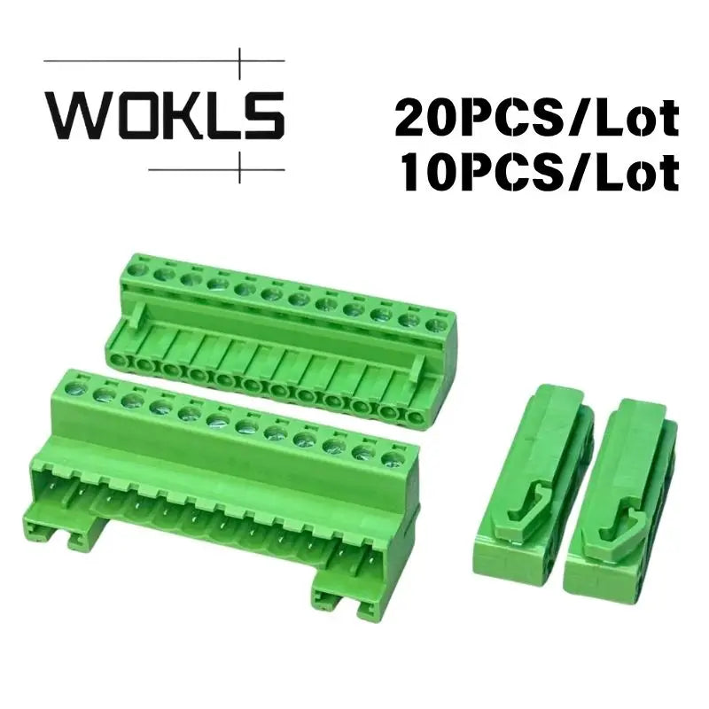 2EDG‑UKR DA803 5.08mm 2‑24P, 35mm DIN Rail Mount Male Female Solder‑Free Plug‑in Terminal Block