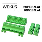 2EDG‑UKR DA803 5.08mm 2‑24P, 35mm DIN Rail Mount Male Female Solder‑Free Plug‑in Terminal Block