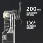 RJ45 CAT5 Pass Through Connectors Crystal End Gold-Plated to Crimp Modular Plug for Solid Or Stranded UTP Network Cable Sleeve