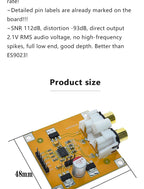 PCM5102 Raspberry Pi DAC Audio Decoder Board I2S Digital Audio Module 112dB SNR DC 5-10V Input Dual RCA Analog Output