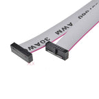 1PCS 1.27MM pitch FC-6/8/10/14/16/20/40/50 PIN 30CM JTAG ISP DOWNLOAD CABLE   Gray Flat Ribbon Data Cable FOR DC3 IDC BOX HEADER
