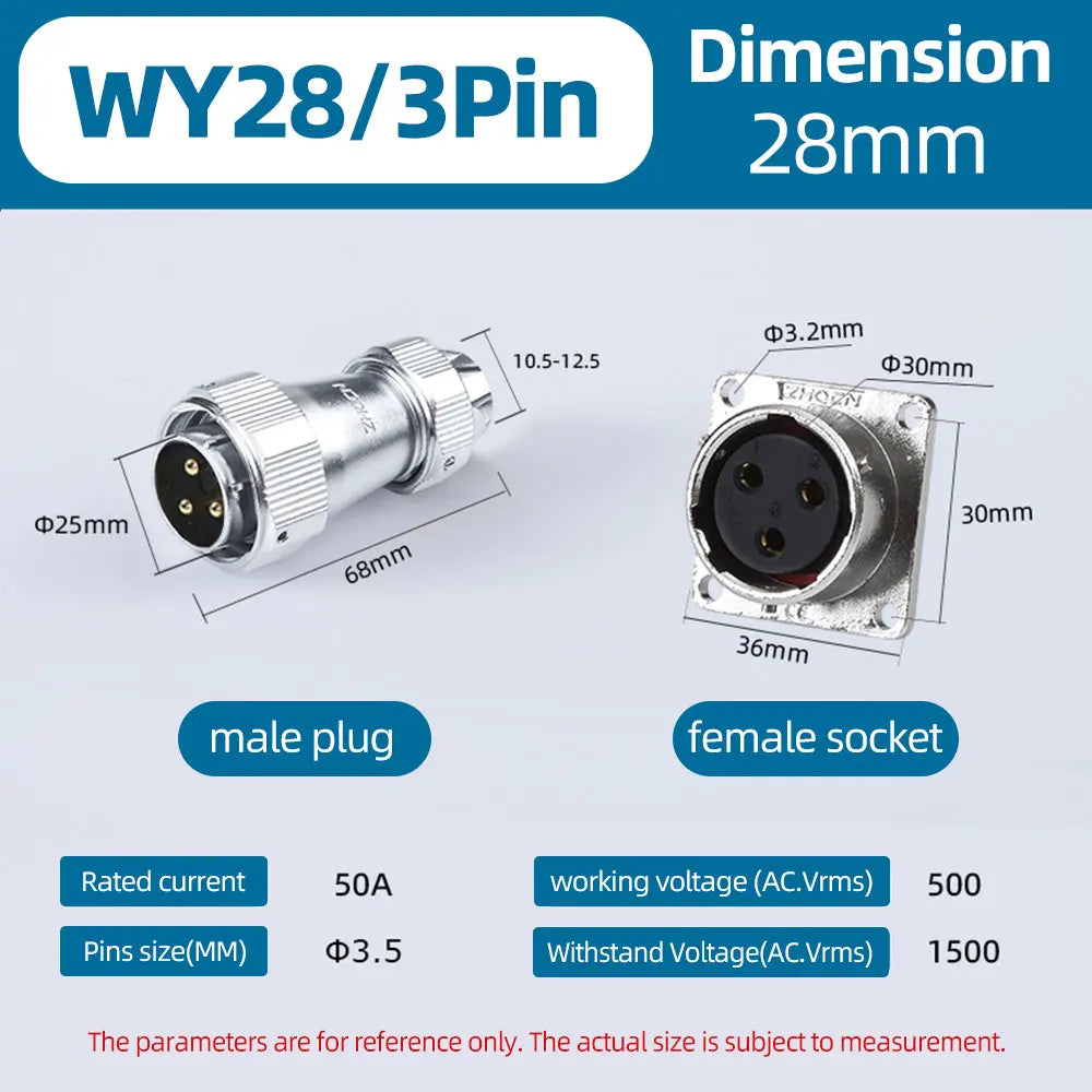 ZHQCN WY/HY28 TE+Z M28 Male And Female Docking Aviator Aviation Plug Socket Connectors 2 Pin For Machines And Equipment