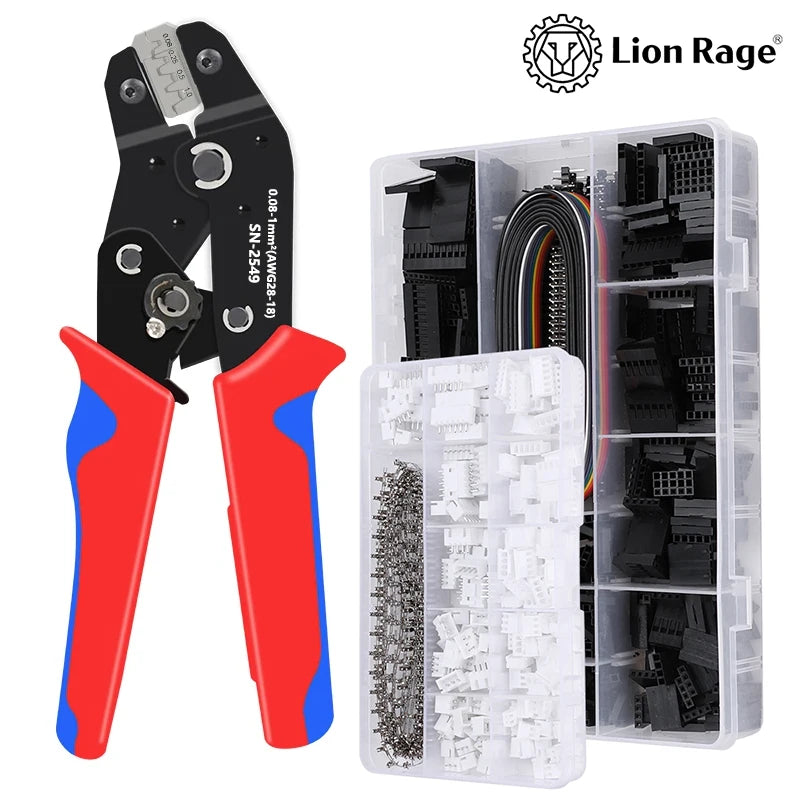 Ratcheting Crimping Plier for PH2.0/XH2.54/2.54/2.8/3.0/3.96/4.8/KF2510/JST Terminal Dupont Connectors Crimper Tool SN-2549