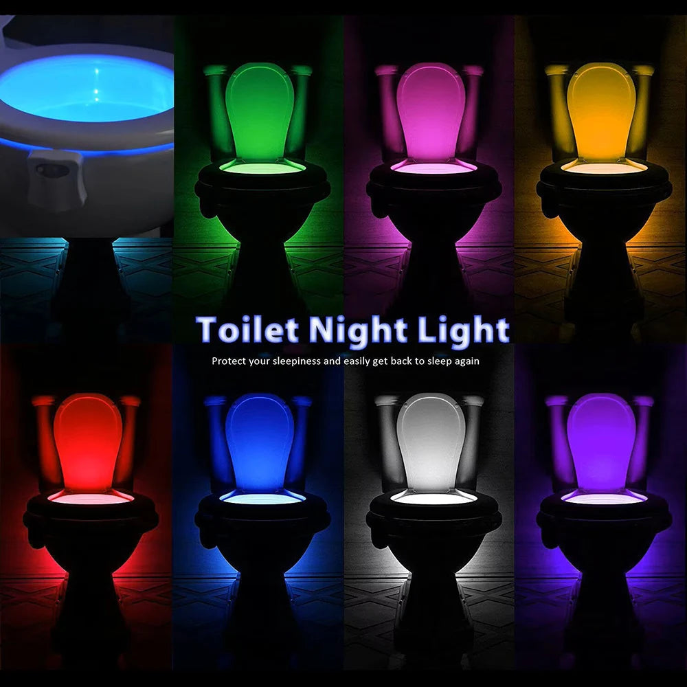 Color Changing Toliet Night Light Motion Sensor Led Motion Activated Washroom UV Slap Activated Butt Smart Night Light