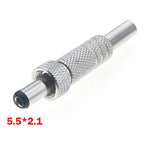 1pc 5.5 X 2.1 2.5MM Screw Locking DC Power Connector Female Plug & Metal Panel Mount Socket Locable Secure Standard Plug Socket