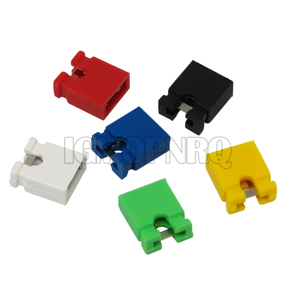 100PCS Pitch 2.4mm Pin Header jumper shorted cap & Headers & Wire Housings Black yellow white green red blue For Arduin new