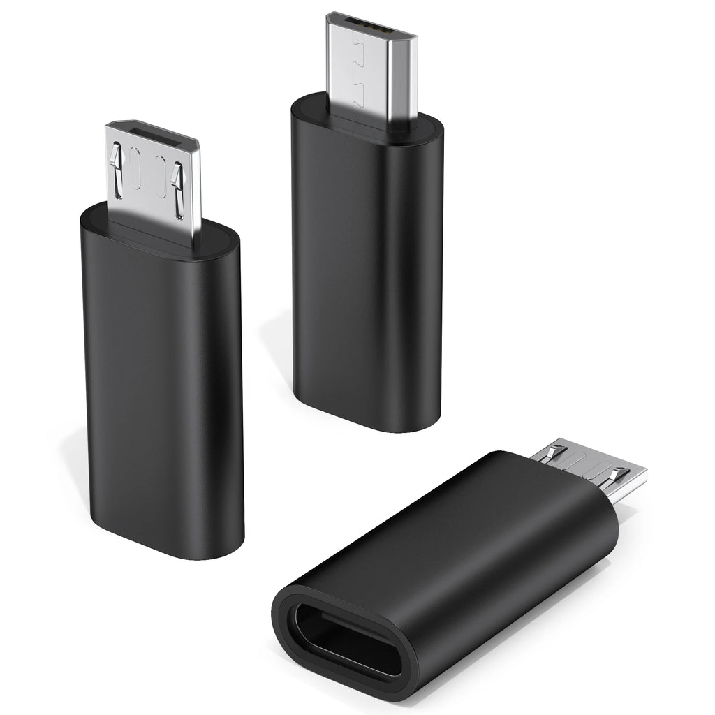 3Pcs/lot Micro USB Female To Type C Male Adapter Converters Micro-B To USB-C Connector Phone Charger Cable Adapter For Samsung