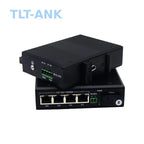 Industrial RS485 Serial Data to Ethernet Fiber Media Converter Transceiver with 4 Gigabit 10/100/1000Mbps RJ45 Port Optic Modem
