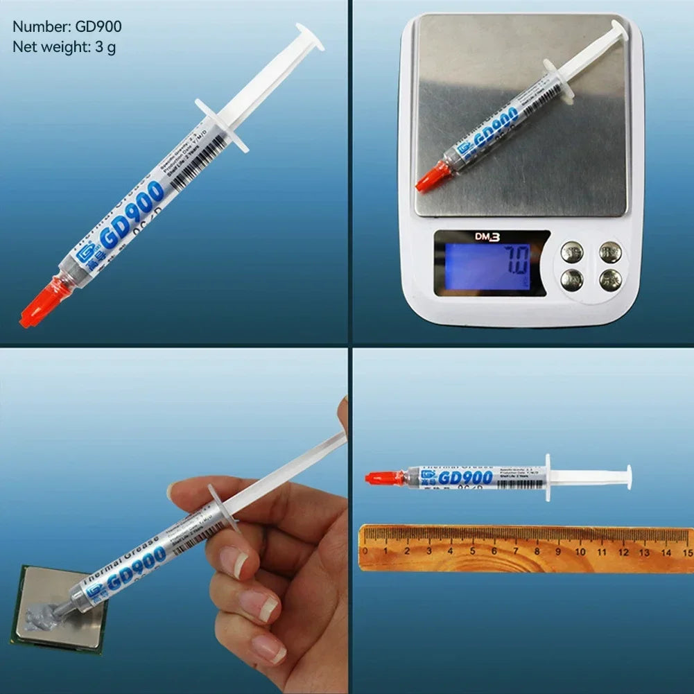 3/5/7/15/30g 4.8W/M-K High Performance Thermal Grease Syringe Thermal Grease Paste GD900 Heatsink Compound Grease For CPU CN30