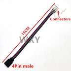 5Pcs 4Pin 5Pin LED Cable Male Female Connector Adapter Wire For 5050 3528 SMD RGB RGBW led Strip Light RGB RGBW LED Controller