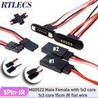 Universal Magnetic Pogo Pin Connector Set Male Female 5-9 Pins for RC Drone Car LED Strip 5-24VDC DIY Compatible with JR JST SM