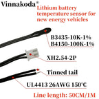 New Energy Vehicle Lithium Battery Temperature Sensor NTC Thermistor 10/100K Water Drop Temperature Probe B3435/4150 50CM 1M
