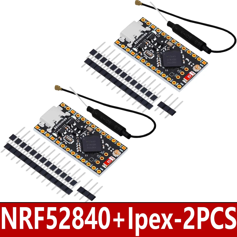 NRF52840 Development Board Compatible With Nice,New ipex antenna base version,Nano V2.0 Bluetooth Charging Management Pro Type-c