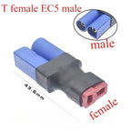 EC5 Male Female to XT60 XT90 Deans T Plug Male Female No Wire Connector Plug Adapter for RC FPV Vehicle Lipo Battery Esc