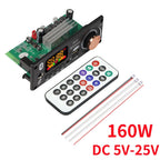 160W Amplifier Bluetooth 5.1 MP3 Decoder Board 2*80W Audio Player 12V DIY MP3 Player Car FM Radio Module TF USB Mic Record Call