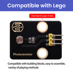 Photoresistor Sensor LDR Sensor Module DIY Electronic Building Blocks for Arduino UNO R3 Projects Compatible with Lego Blocks
