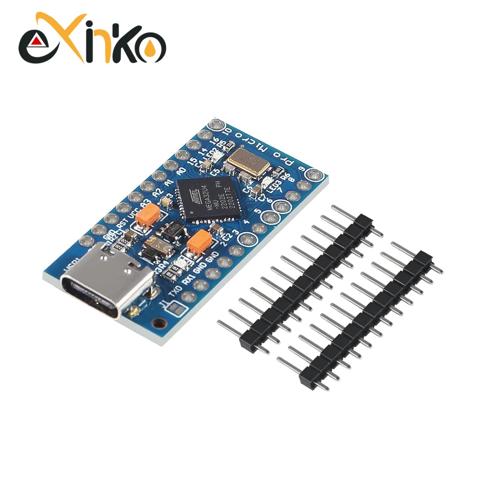 1-10pcs New Pro Micro for arduino ATmega32U4 Module with 2 row pin header For Leonardo in stock . best quality