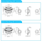 12mm 16mm 19mm 22mm Ultra Short Micro Stroke Stainless Steel Push Button Switch with LED Lamp Waterproof Self-reset/Momentary