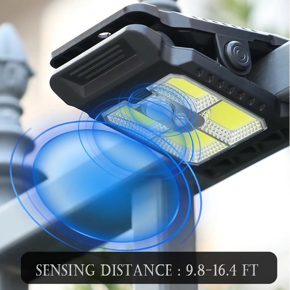 LED Solar Clip Light Portable Waterproof Body Sensor Solar Lamp Outdoor Courtyard Garden Lamp Patio Home Camping Wall Lights