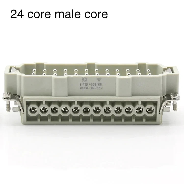 24 Core Heavy Duty Connector HDC-HE-24 The Male Connector and the Female Connector 16A500V Aviation Plug Core