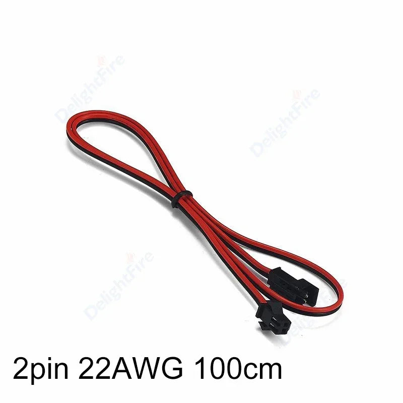 SM JST Cable Connector 60/100cm 22AWG 20AWG Extension 2 3 4 Pin Female Male Wire Connector Cable For LED Strip Light CCTV Lamp