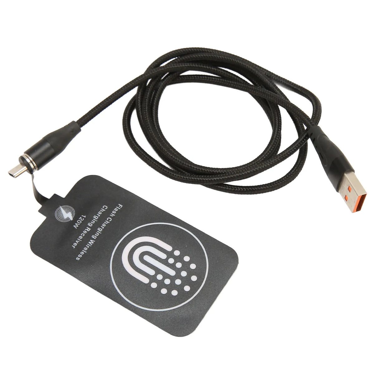 Portable 120W TypeC Magnetic Dual Purpose Wireless Charging Receiver 10W Thin Wireless Charging Receiver for Galaxy A51 A40 A20E
