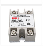 LCTC 1pcs Solid State Relay Single Phase Non-contact SSR DC To DC AC To AC DC To AC 24-380VAC 10A 25A 40A 50A 60A 80A 100A