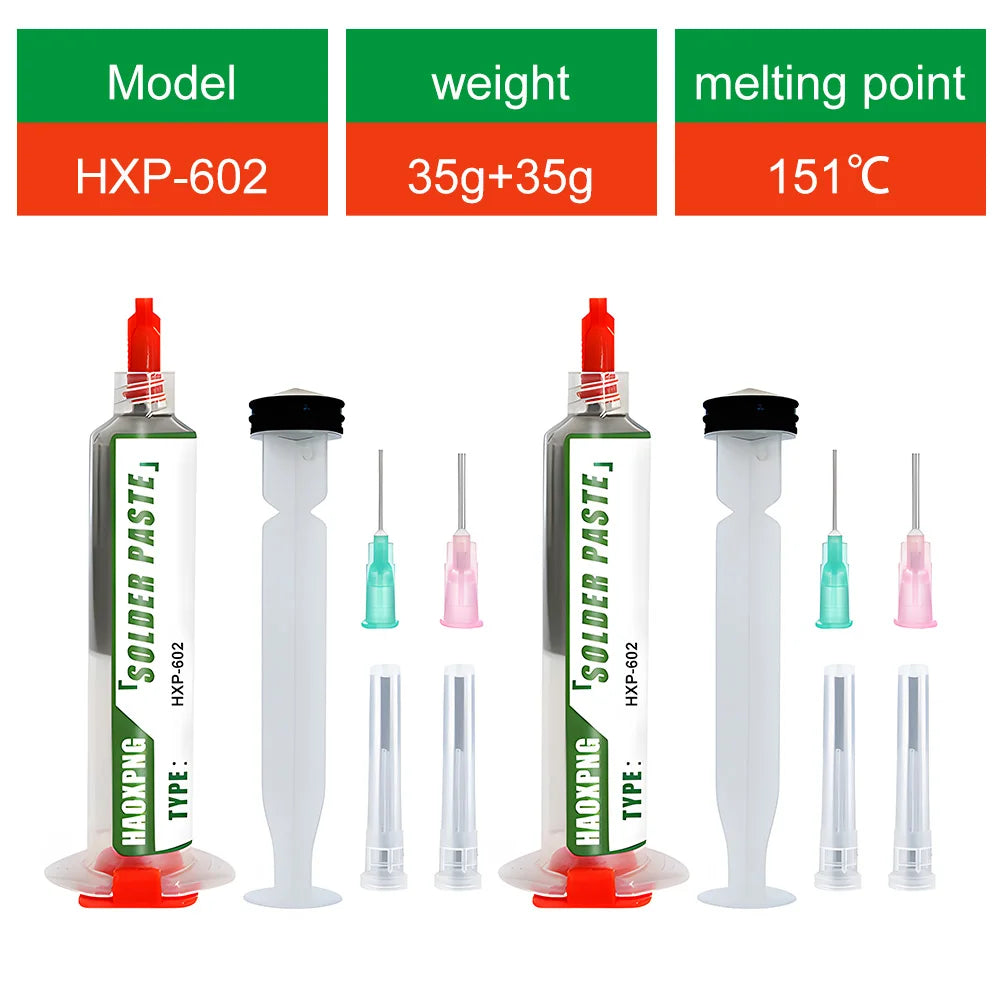 151 ° C/303.8 ° F New Solder Paste, No Need for Cleaning, Solder Repair and Maintenance, Lead-Free Solder Paste Flux, 10g/35g/55