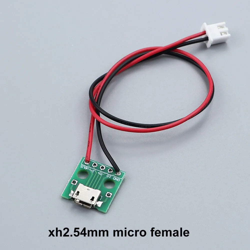 Type-c PCB with Cabel Converter Adapter Micro USB to DIP Female Connector Breakout Board Charging Cable Soldering Board Socket