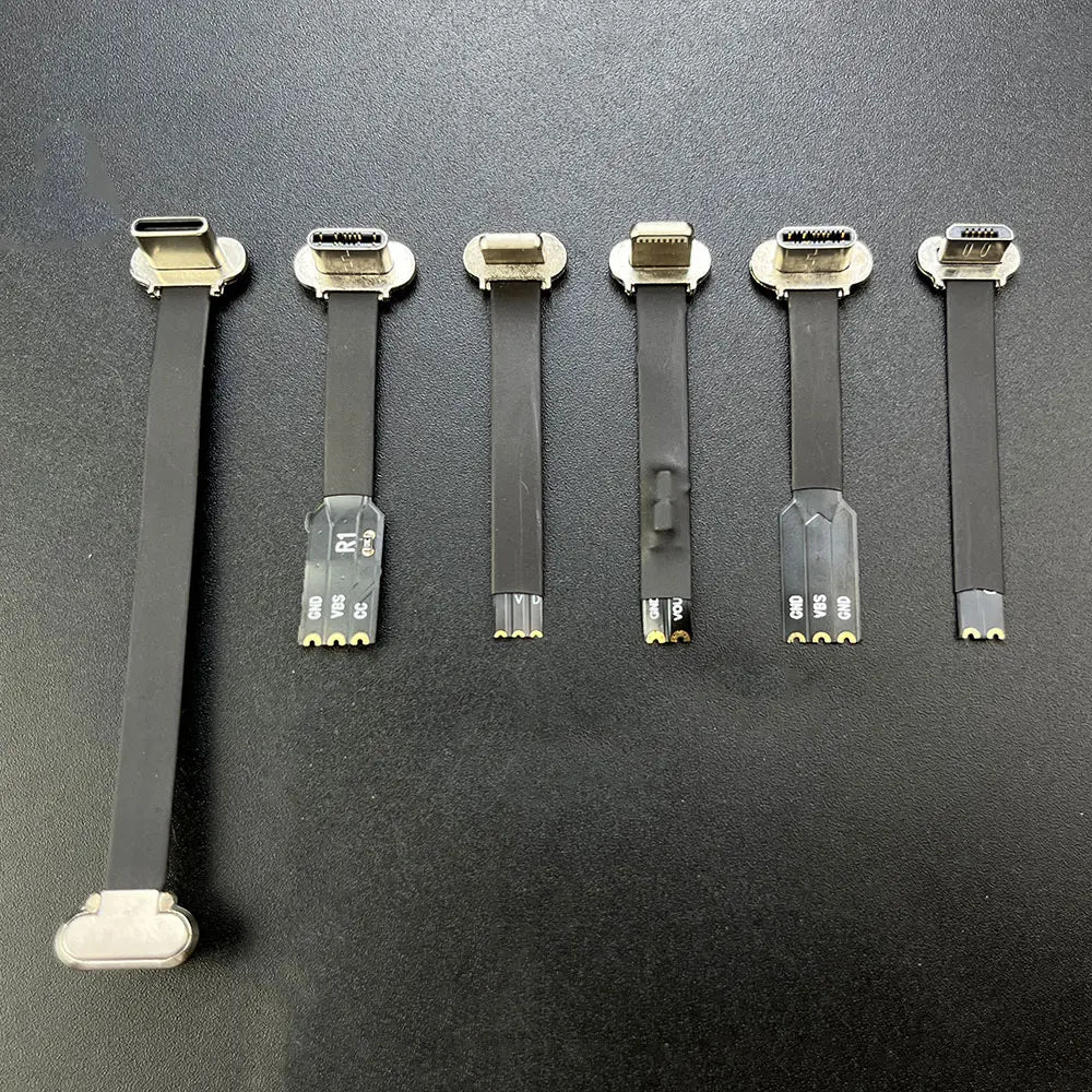 Type-C Micro USB Connector FPC 2Pin 3Pin W/ Resistor R1 Soft Flat Cable Male Charging Cable Fast Charge Wire Extention For Phone