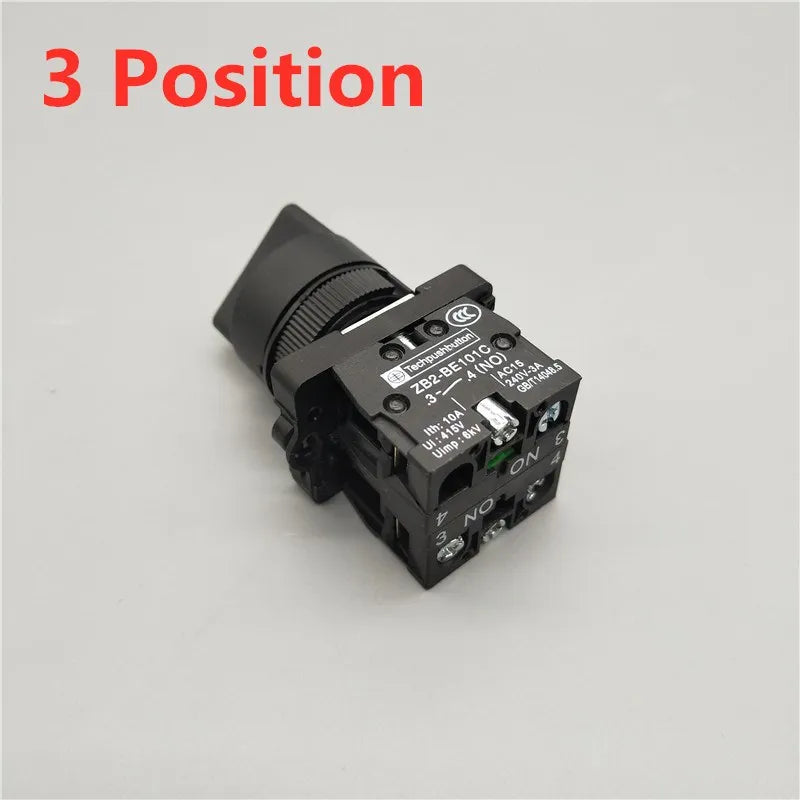 XB2-ED21 XB2-ED25 XB2-ED33 XB2-ED33 2/3 Positions 1N0/1NC&1NO/2NO Latching Self-Locking /Momentary Selector Push Button Switch