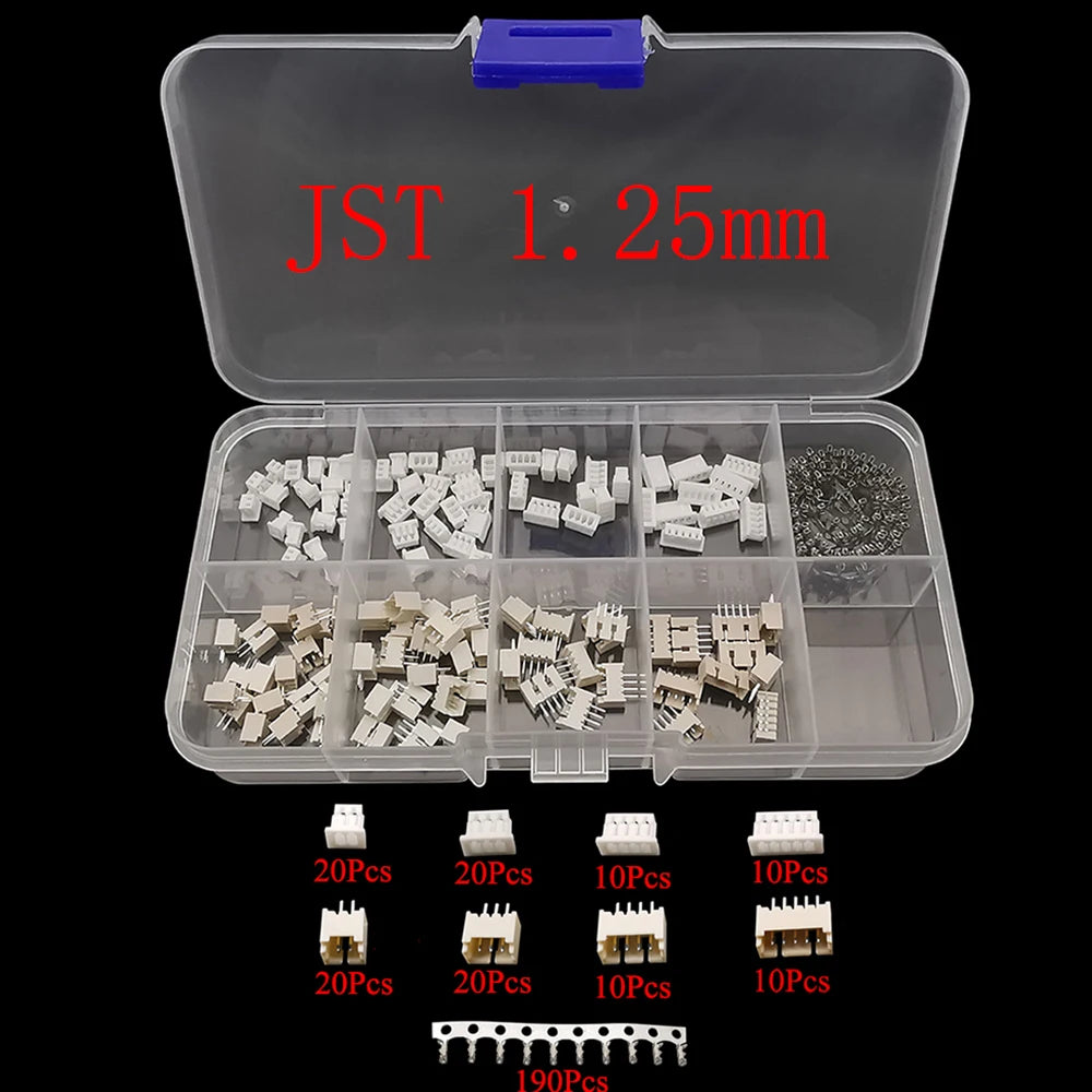 JST 1.25/PH2.0/XH2.54/SM2.54/JST SYP 2P/VH3.96 Male Plug + Female Socket Plastic Housing Terminal Pin Header Wire Connector
