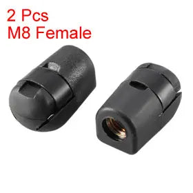 2pcs M8 Female Threaded Gas Spring Strut Connector End Fitting 31x18x18mm Gas Spring End Fitting Black PA66 Replacement
