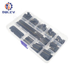 155PCS Single Row Female Socket Box 2.54mm Single Row Pin Socket Connector PCB Board Combination Kit, 8 Types