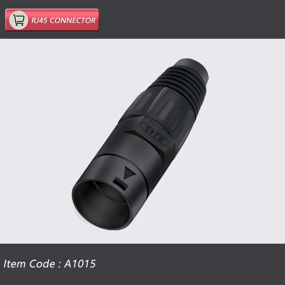 10pcs/5sets 8p8c RJ45 Waterproof Connector,Orange&Black, Panel Mount+Wire Connector, RJ45 Ethernet/Network Connector, IP65 Level
